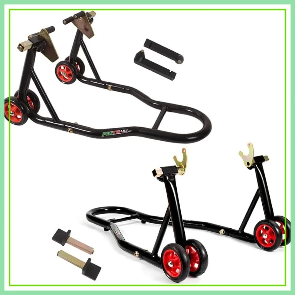 Universal Motorcycle Front & Rear Stand Combo Wheel Lift Swingarm Spool Paddock Stand
Universal Motorcycle Front & Rear Stand Combo Wheel Lift Swingarm Spool Paddock Stand