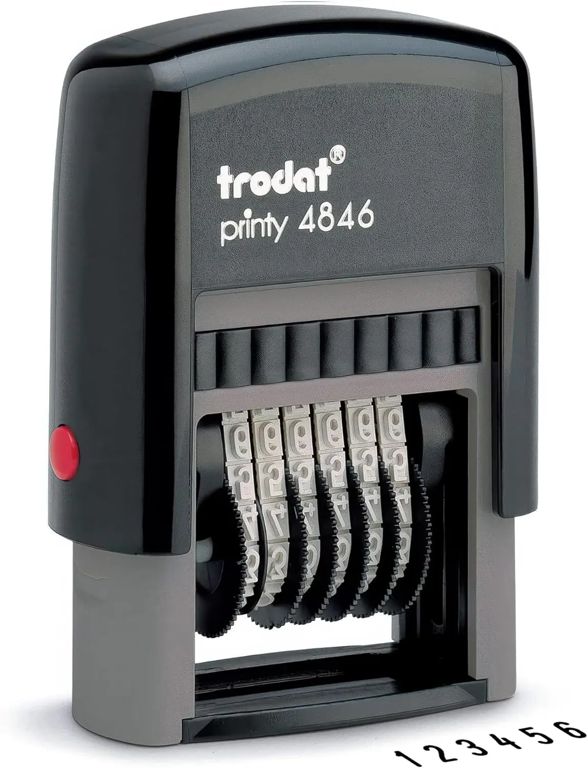 6 Digit Self-Inking Numbering Stamp, 0.125" x 0.6875" - Black Ink, Durable for Rapid Numbering
6 Digit Self-Inking Numbering Stamp, 0.125" x 0.6875" - Black Ink, Durable for Rapid Numbering