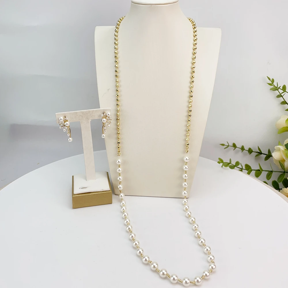 Long Chain High Quality Jewelry Pearls Necklace Sets for Women Party Birthday Gifts FHK28065
Long Chain High Quality Jewelry Pearls Necklace Sets for Women Party Birthday Gifts FHK28065
