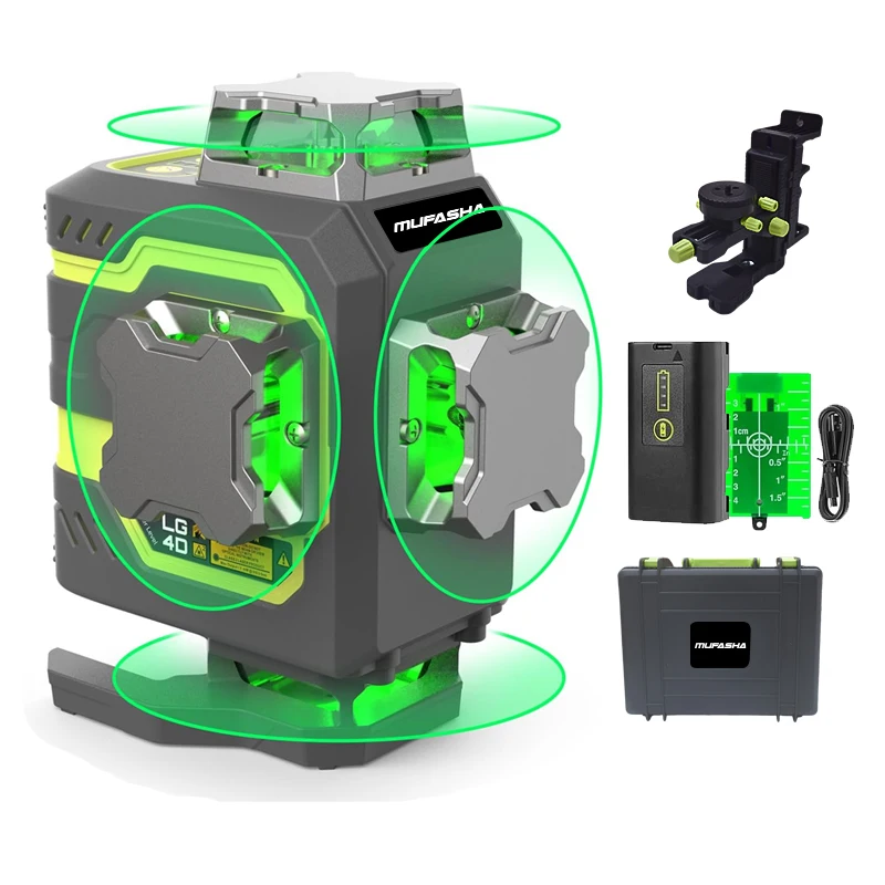 16 Lines Outdoor Green Beam Laser Level 4X360° Cross Line Precise Automatic Calibration Function Level Tool Combo Kit LG-4DS
16 Lines Outdoor Green Beam Laser Level 4X360° Cross Line Precise Automatic Calibration Function Level Tool Combo Kit LG-4DS