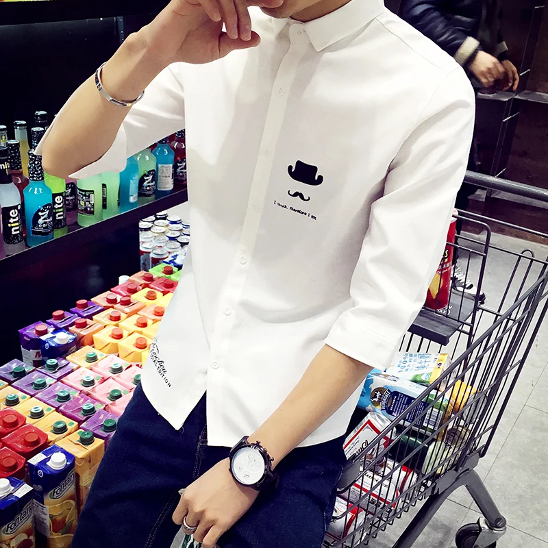 Summer Faionable Men's Slim Fit irt ort Sve Printed f Sve Long Sve Casual Busin Cotton Polyester Blend
Summer Faionable Men's Slim Fit irt ort Sve Printed f Sve Long Sve Casual Busin Cotton Polyester Blend