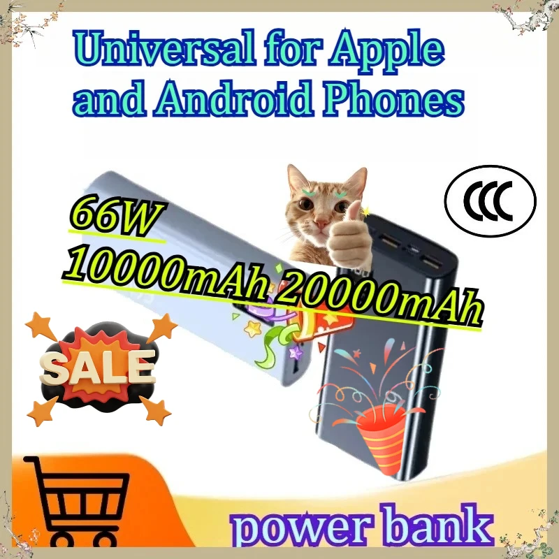 66W 20000mAh Fast Charger Power Bank Portable Charger USB Two-way QuickCharging Slim Power bank for iPhone for Xiaomi for Huawei
66W 20000mAh Fast Charger Power Bank Portable Charger USB Two-way QuickCharging Slim Power bank for iPhone for Xiaomi for Huawei