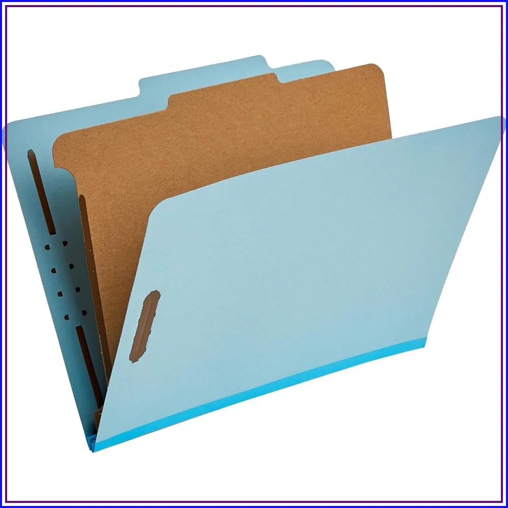 Classification Folders with 1 Divider, 2" Fasteners, Letter Size, Light Blue, 10 Pack
Classification Folders with 1 Divider, 2" Fasteners, Letter Size, Light Blue, 10 Pack