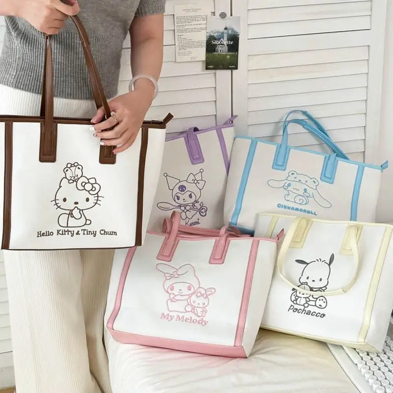 Sanrio Hello Kitty New Women's Handbag Luxury Girl's Shoulder Bag Large Cartoon My Melody Embroidery Kuromi Commuter Tote Bag
Sanrio Hello Kitty New Women's Handbag Luxury Girl's Shoulder Bag Large Cartoon My Melody Embroidery Kuromi Commuter Tote Bag