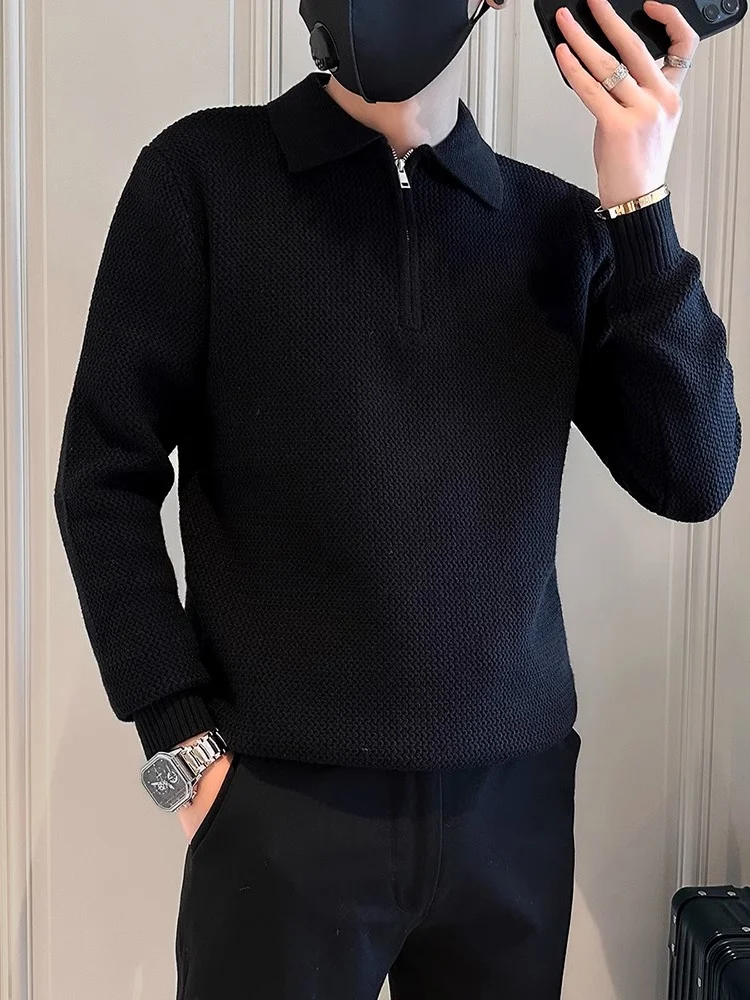 Мужской трикотажный свитер на молнии, осенне-зимний, приталенный, базовый слой, модный, трендовый, с декоративной молнией, с длинным рукавом, повседневный
Мужской трикотажный свитер на молнии, осенне-зимний, приталенный, базовый слой, модный, трендовый, с декоративной молнией, с длинным рукавом, повседневный