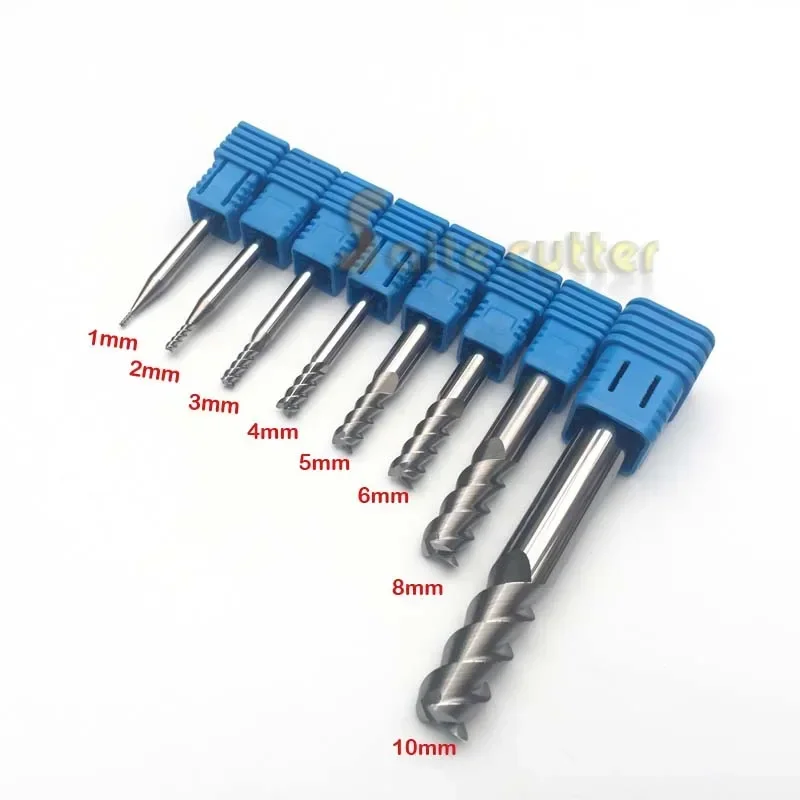 8pcs Three Flute 3f Aluminum Cutters End Mill Tools Cutting Bits CNC Router Engraving HRC55 1,2,3,4,5,6,8,10MM Alu MDF Wood PVC
8pcs Three Flute 3f Aluminum Cutters End Mill Tools Cutting Bits CNC Router Engraving HRC55 1,2,3,4,5,6,8,10MM Alu MDF Wood PVC