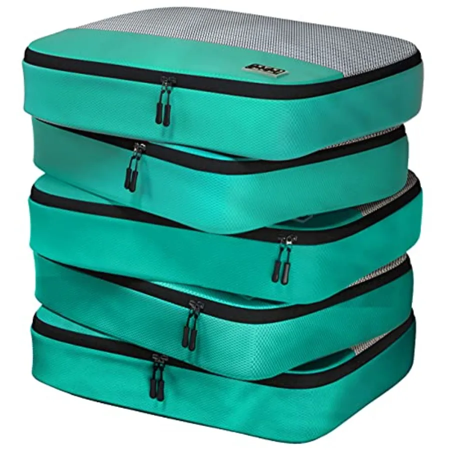 Large Packing Cubes for Travel - 5pc Packing Cubes for Suitcases - Lightweight Luggage Organizer Bags in Black and Grey Non-Com
Large Packing Cubes for Travel - 5pc Packing Cubes for Suitcases - Lightweight Luggage Organizer Bags in Black and Grey Non-Com