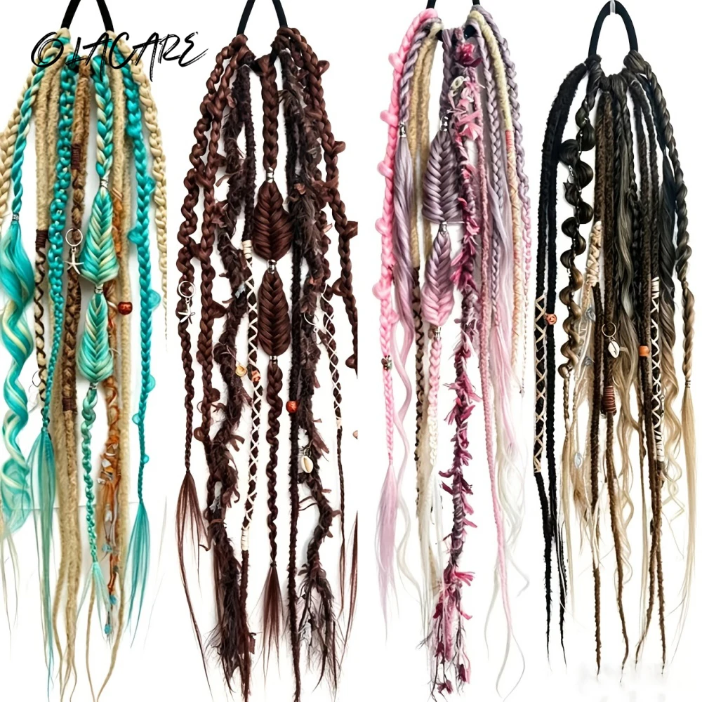 24" Boho Braided Ponytail Extension with Hair Tie Hand-Braided Viking Dreadlock Beaded Synthetic Hairpiece for Women
24" Boho Braided Ponytail Extension with Hair Tie Hand-Braided Viking Dreadlock Beaded Synthetic Hairpiece for Women
