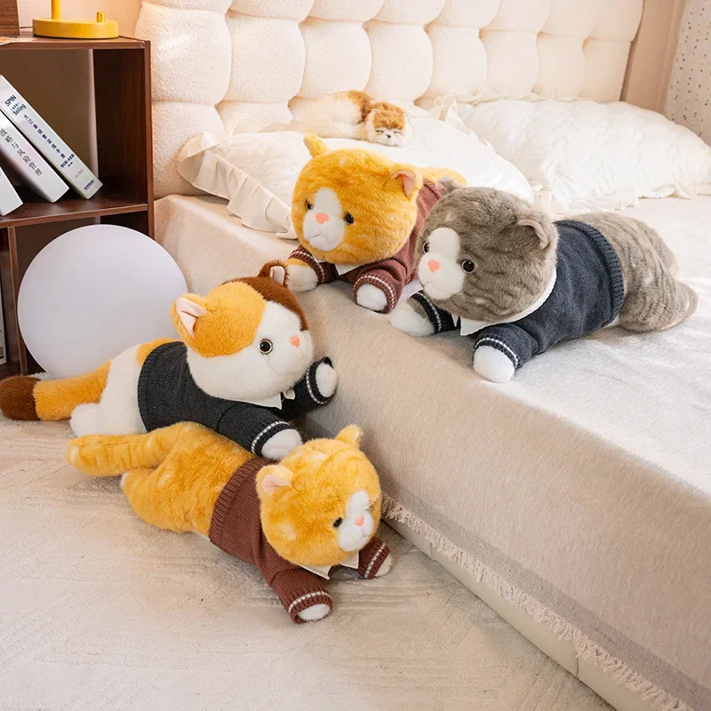 3 размера, приятный свитер, плюшевые игрушки с котом, уютная, пушистая, лежачая, котенок, кукла, прекрасная теплая обнимающая кукла, компаньон для сна
3 размера, приятный свитер, плюшевые игрушки с котом, уютная, пушистая, лежачая, котенок, кукла, прекрасная теплая обнимающая кукла, компаньон для сна