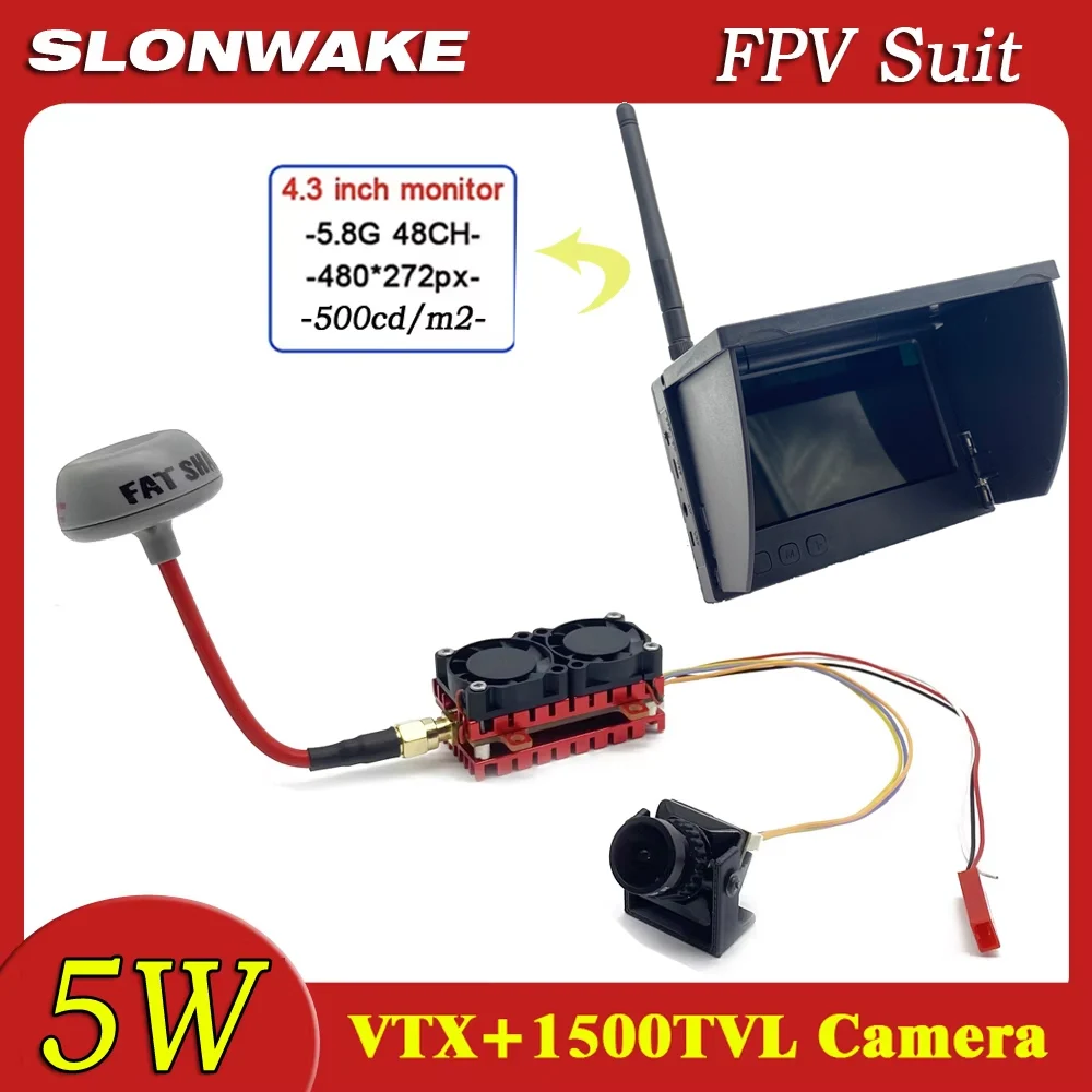 SLONWAKE long-distance 5W 5.8G 48CHFPV VTXTransmitter CMOS1500TVLCamera+4.3 IPS High brightness 500cd suit,Suitable for drone RC
SLONWAKE long-distance 5W 5.8G 48CHFPV VTXTransmitter CMOS1500TVLCamera+4.3 IPS High brightness 500cd suit,Suitable for drone RC