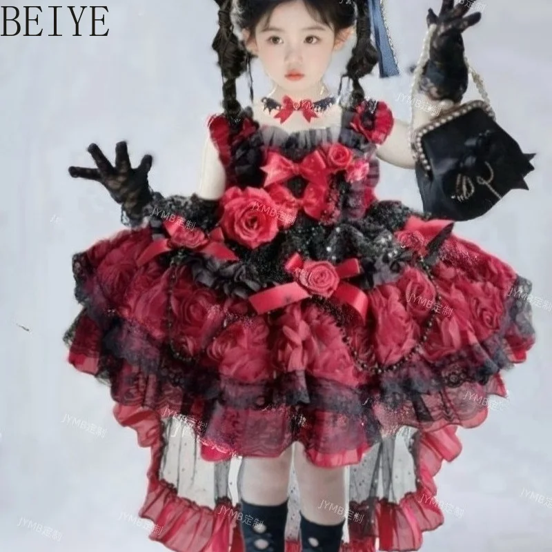 Halloween Girl COS Costume Original Design Lolita Black and Red Cute Dress Children Elegant Princess Birthday Ball Gown
Halloween Girl COS Costume Original Design Lolita Black and Red Cute Dress Children Elegant Princess Birthday Ball Gown