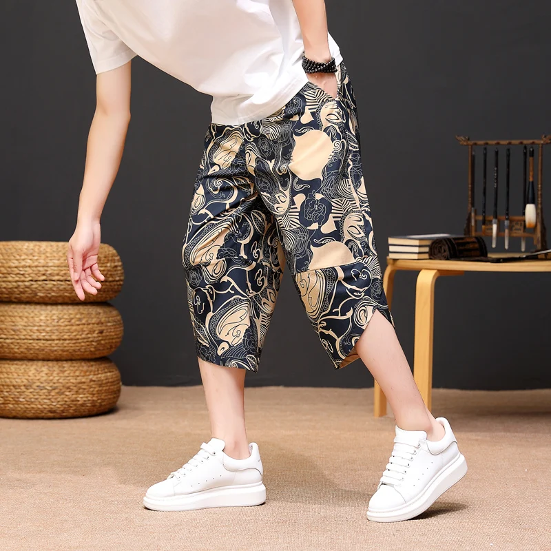 Ice Silk Seven-Foot Pants Men's Summer Thin Casual Loose orts Trendy Sports Mid-Pants Harlan Pants Breathable Polyester Fiber
Ice Silk Seven-Foot Pants Men's Summer Thin Casual Loose orts Trendy Sports Mid-Pants Harlan Pants Breathable Polyester Fiber