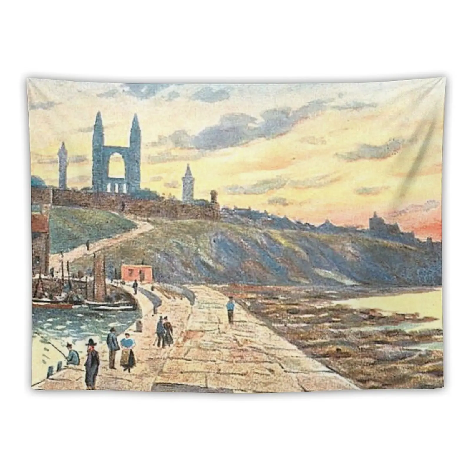 Vintage Illustration of St. Andrews from the Harbour, Fife Tapestry Wall Decoration Items Room Decore Aesthetic Tapestry
Vintage Illustration of St. Andrews from the Harbour, Fife Tapestry Wall Decoration Items Room Decore Aesthetic Tapestry