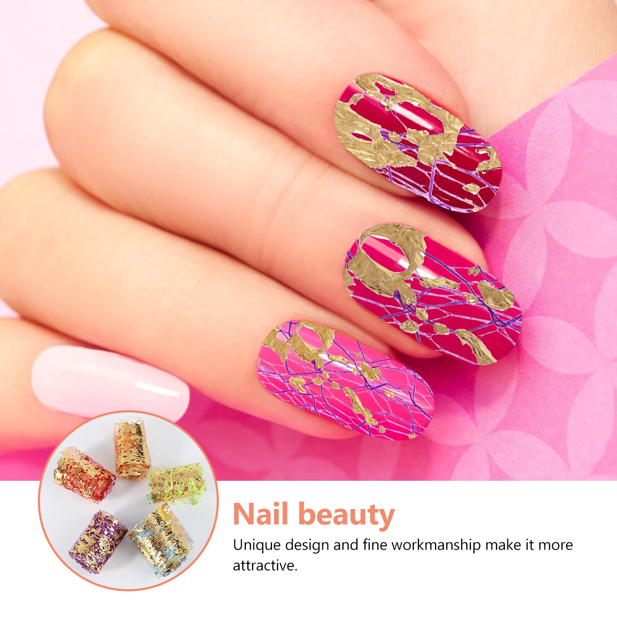 Nail Art Decor Lightweight Durable Glitter Accessories Nail Decorations Design Gold Foil Manicure Supplies DIY Kit 
Nail Art Decor Lightweight Durable Glitter Accessories Nail Decorations Design Gold Foil Manicure Supplies DIY Kit