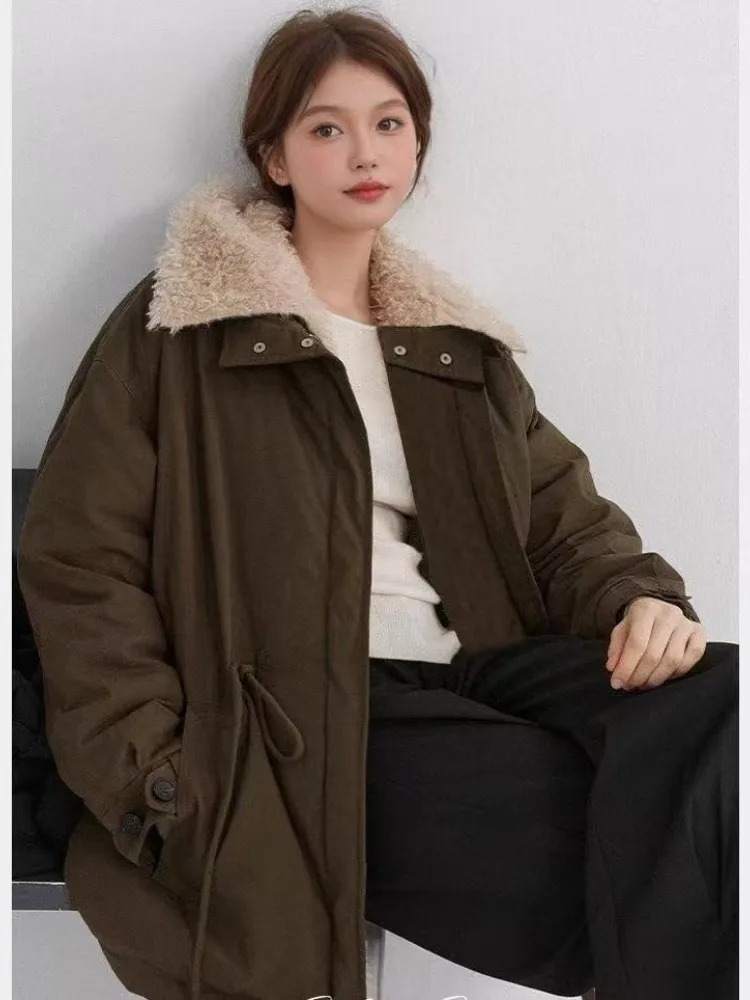 Retro Fashion Fur Collar Motorcycle Cotton Coat Women'S Winter New Loose Casual Warm Jacket Short Jacket
Retro Fashion Fur Collar Motorcycle Cotton Coat Women'S Winter New Loose Casual Warm Jacket Short Jacket