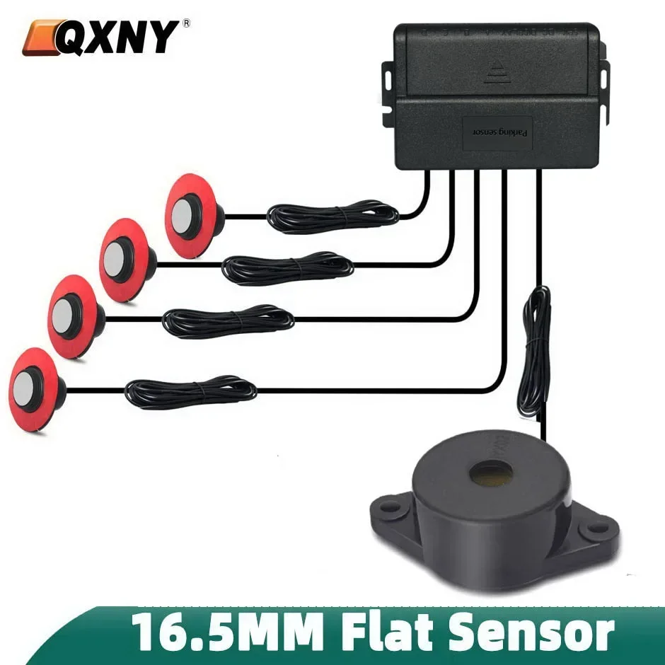 16.5mm Flush Mount 4 Probe Reverse Parking Sensor Adjustable Depth Bumper Backup Radar System with Distance Alert & Parking Aid
16.5mm Flush Mount 4 Probe Reverse Parking Sensor Adjustable Depth Bumper Backup Radar System with Distance Alert & Parking Aid