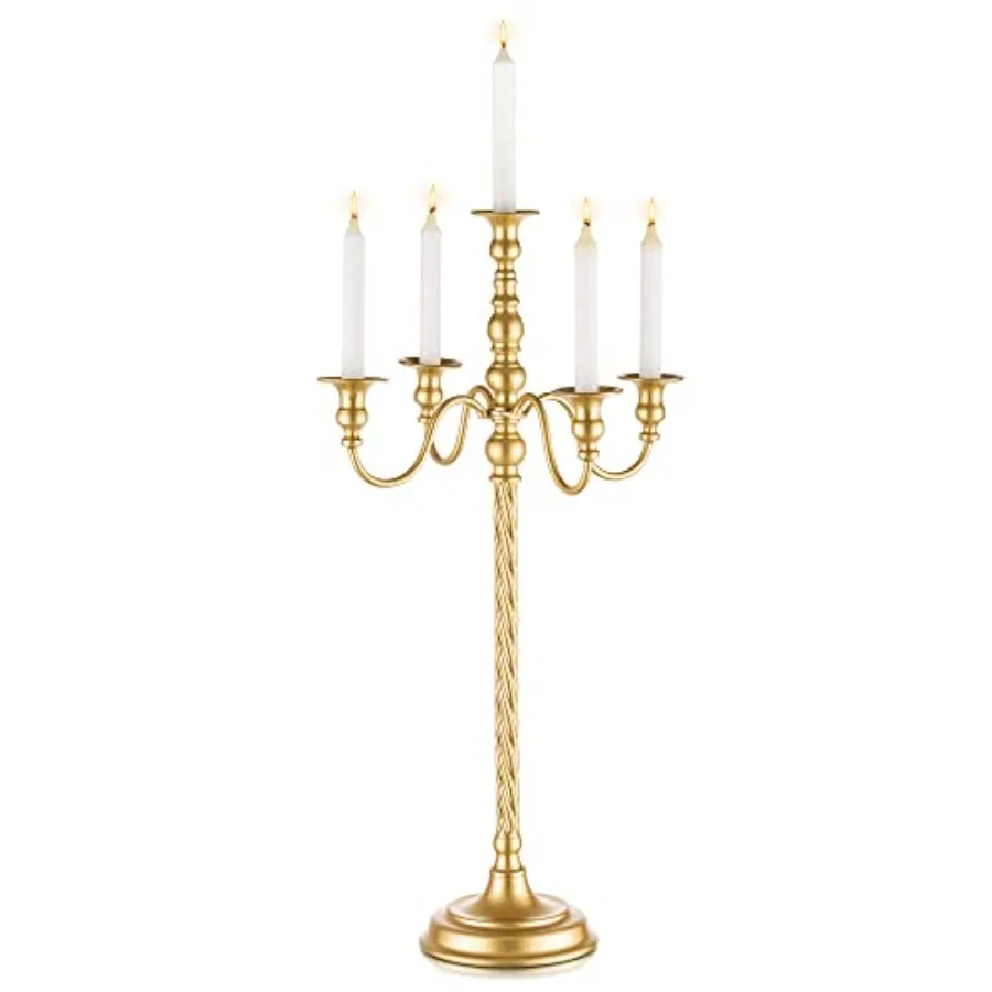 Gold 5 Arm Floor Candelabra - 8" Metal Spiral Candle Holder Antique Candle Opera Centerpiece Stand for Events Ceremony Aisle Re
Gold 5 Arm Floor Candelabra - 8" Metal Spiral Candle Holder Antique Candle Opera Centerpiece Stand for Events Ceremony Aisle Re