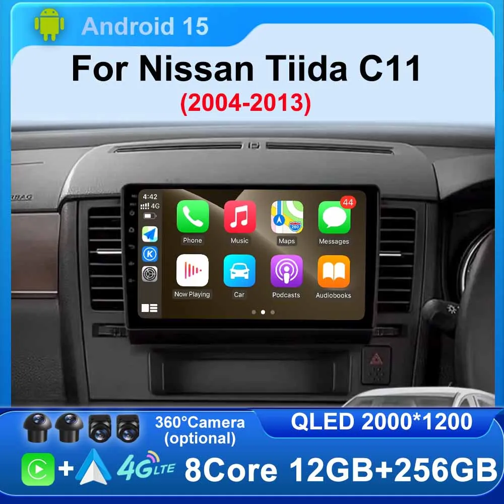 Android 15 Carplay Auto for Nissan Tiida C11 2004 - 2013 Car Radio Navigation GPS Multimedia Video Player DSP No 2Din 2 Din DVD
Android 15 Carplay Auto for Nissan Tiida C11 2004 - 2013 Car Radio Navigation GPS Multimedia Video Player DSP No 2Din 2 Din DVD