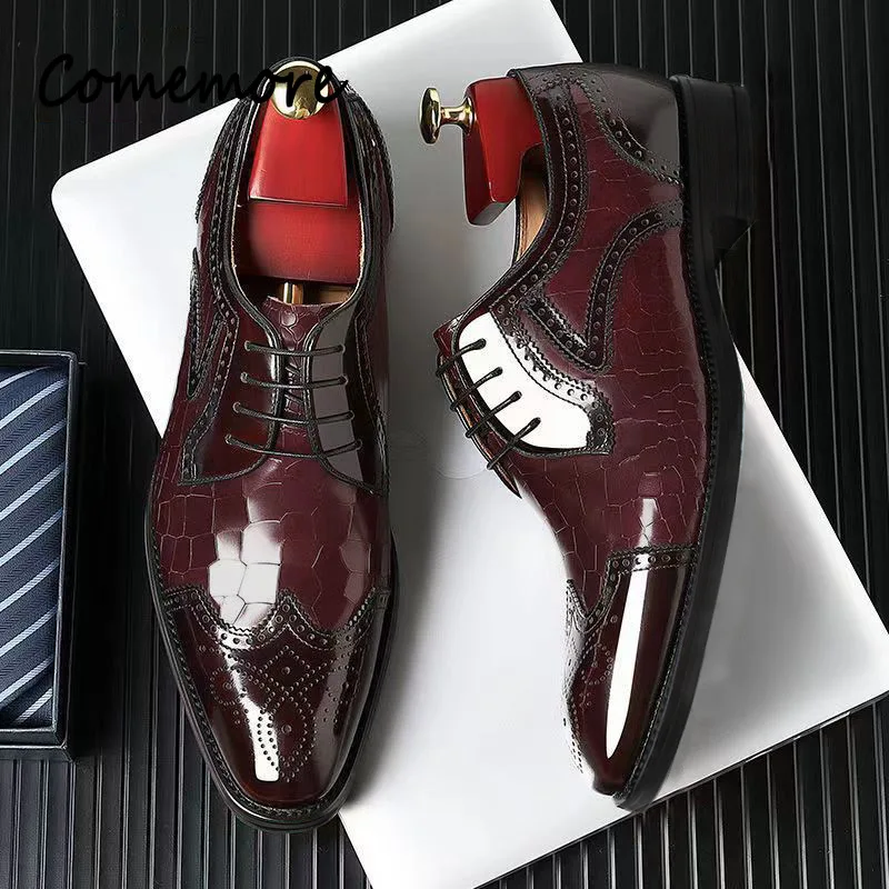 Comemore Men's Oxfords Flats Pointed Wedding Party Business Dress Shoes Male Fashion Luxury Office Gentleman Office Footwears
Comemore Men's Oxfords Flats Pointed Wedding Party Business Dress Shoes Male Fashion Luxury Office Gentleman Office Footwears