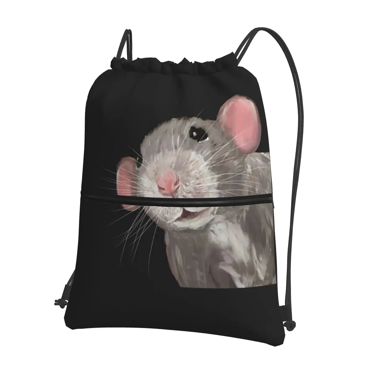 The Peeking Rat (Grey Black) Backpacks Fashion Drawstring Bundle Pocket Sports Bag Book Bags for Man Woman School
The Peeking Rat (Grey Black) Backpacks Fashion Drawstring Bundle Pocket Sports Bag Book Bags for Man Woman School