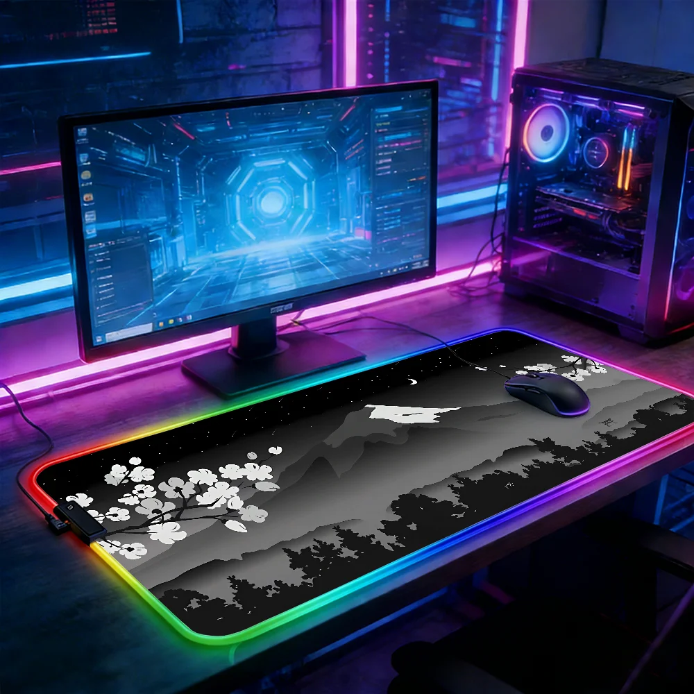Светодиодный RGB-коврик для мыши, игровой коврик для клавиатуры, настольный коврик с изображением японской горы Фудзи и сакуры, аксессуары для ПК, настольный коврик-подставка для мыши
Светодиодный RGB-коврик для мыши, игровой коврик для клавиатуры, настольный коврик с изображением японской горы Фудзи и сакуры, аксессуары для ПК, настольный коврик-подставка для мыши