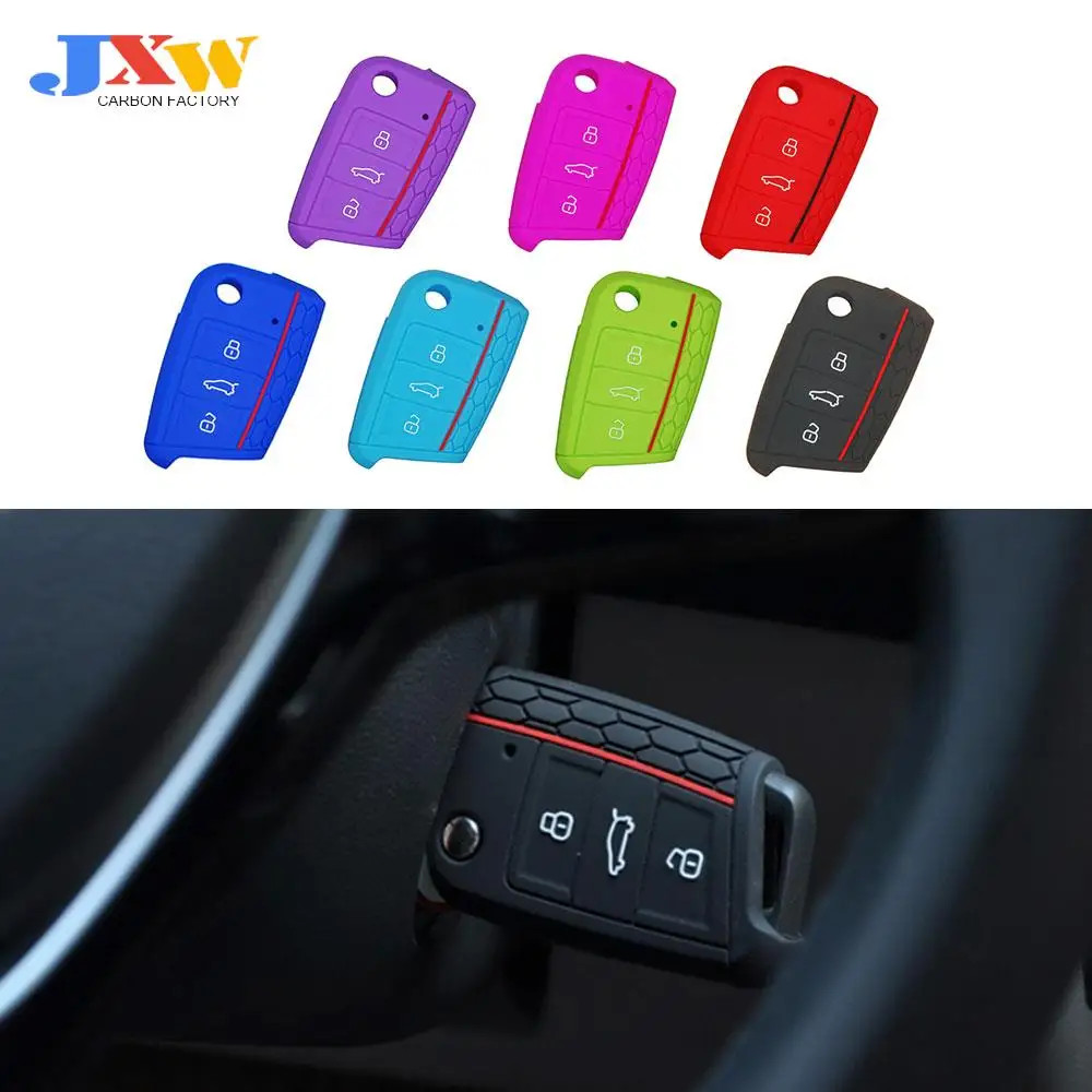 1ps Hot Silicone Car Key Cover Case Shell Fob For Volkswagen VW Golf 7 mk7 for Skoda for Passat Car styling
1ps Hot Silicone Car Key Cover Case Shell Fob For Volkswagen VW Golf 7 mk7 for Skoda for Passat Car styling