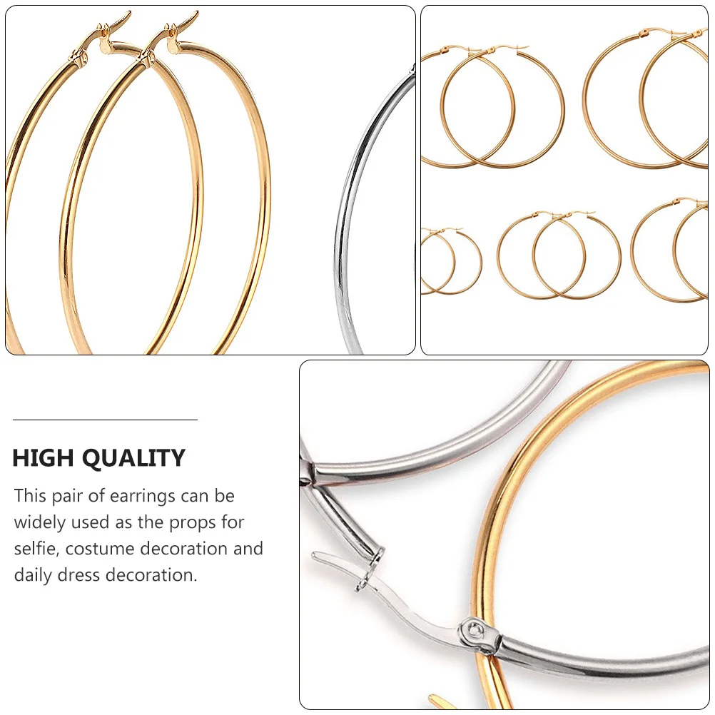 Trendy 4 Pairs Stainless Steel Titanium Earrings Women Simple Accessory Elegant Pendant Jewelry Gifts
Trendy 4 Pairs Stainless Steel Titanium Earrings Women Simple Accessory Elegant Pendant Jewelry Gifts