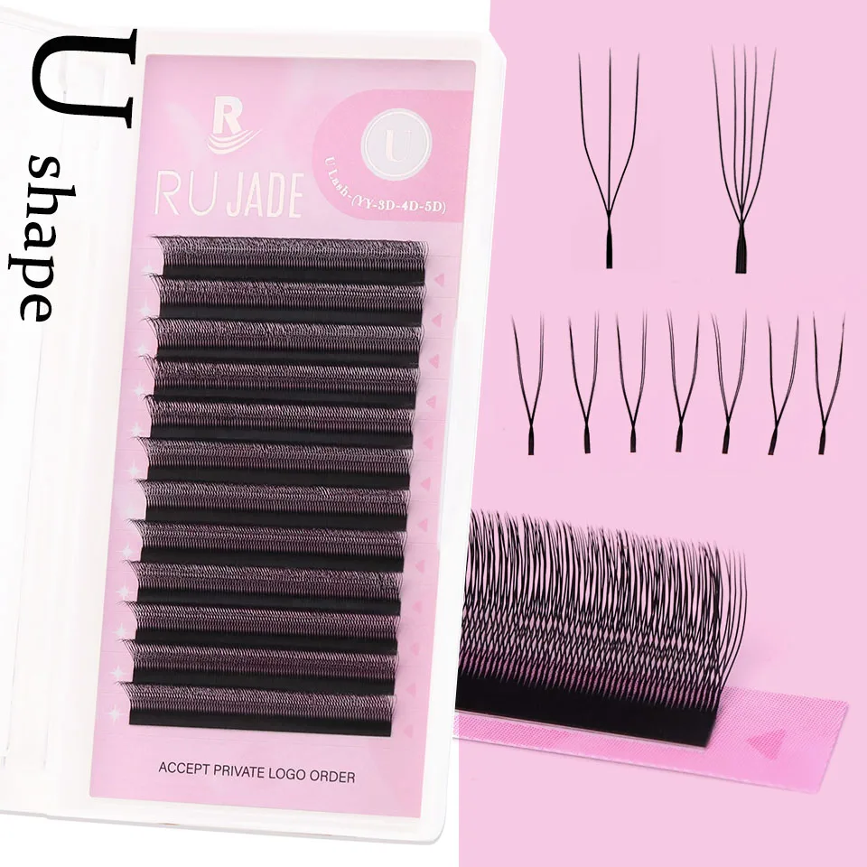 Rujade U-Shaped 3D 5D Eyelash Extension Premade Fans Mega Volume Cilios U Shape W Parallel Bloom Lashes Lightweight U YY Lashes
Rujade U-Shaped 3D 5D Eyelash Extension Premade Fans Mega Volume Cilios U Shape W Parallel Bloom Lashes Lightweight U YY Lashes