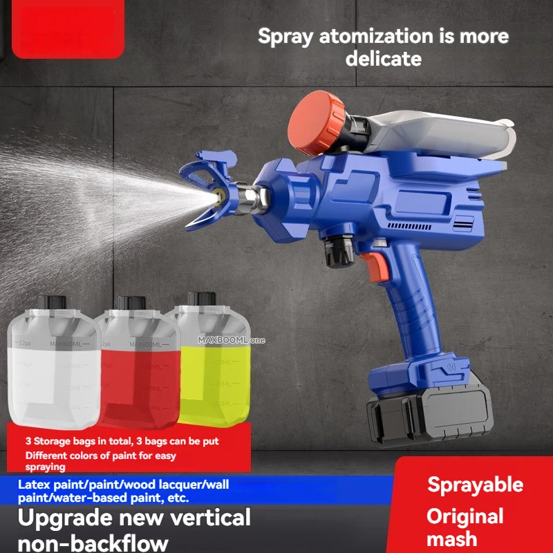 Handheld High Pressure Airless Sprayer Lithium Battery Powered, Paint Gun for Emulsion Paint, Coating
Handheld High Pressure Airless Sprayer Lithium Battery Powered, Paint Gun for Emulsion Paint, Coating