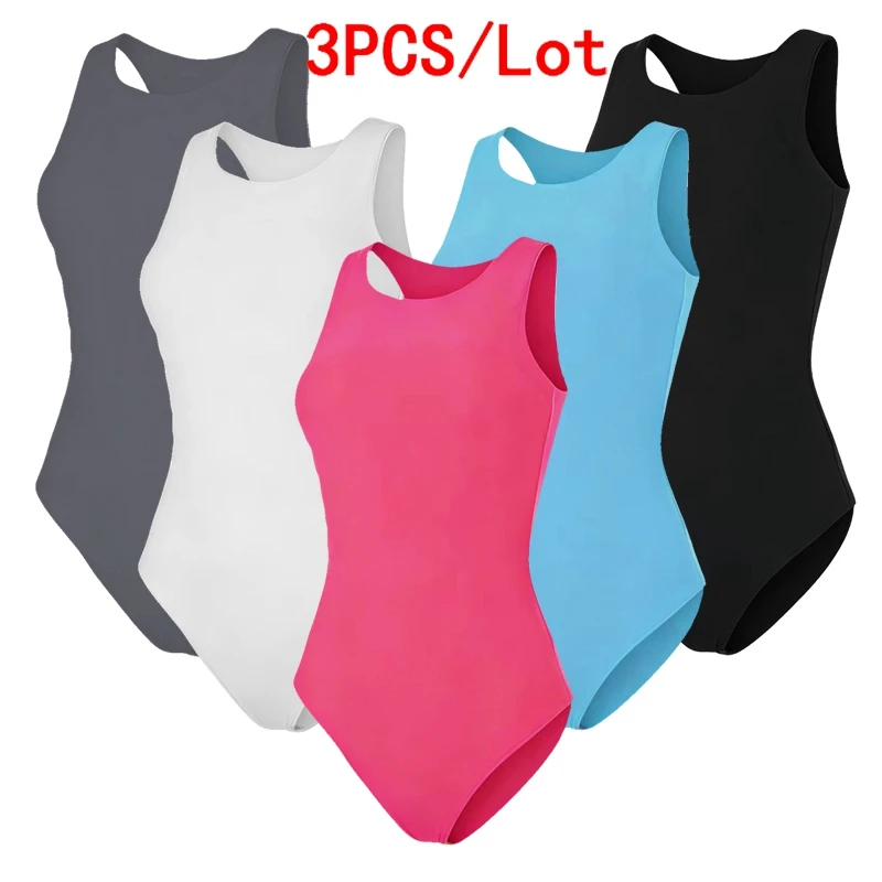 3Pcs Wholesale Woman Playsuits O-neck Sleevedless Open Crotch Elastic Romper Double-layer Design Streetwear Summer Sexy Bodysuit
3Pcs Wholesale Woman Playsuits O-neck Sleevedless Open Crotch Elastic Romper Double-layer Design Streetwear Summer Sexy Bodysuit