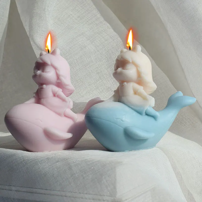 Cartoon Whale Girl Silicone Candle Mold Human Fish Soap Resin Plaster Making Tool Ice Chocolate Baking Tool Home Decor Mold Gift 
Cartoon Whale Girl Silicone Candle Mold Human Fish Soap Resin Plaster Making Tool Ice Chocolate Baking Tool Home Decor Mold Gift