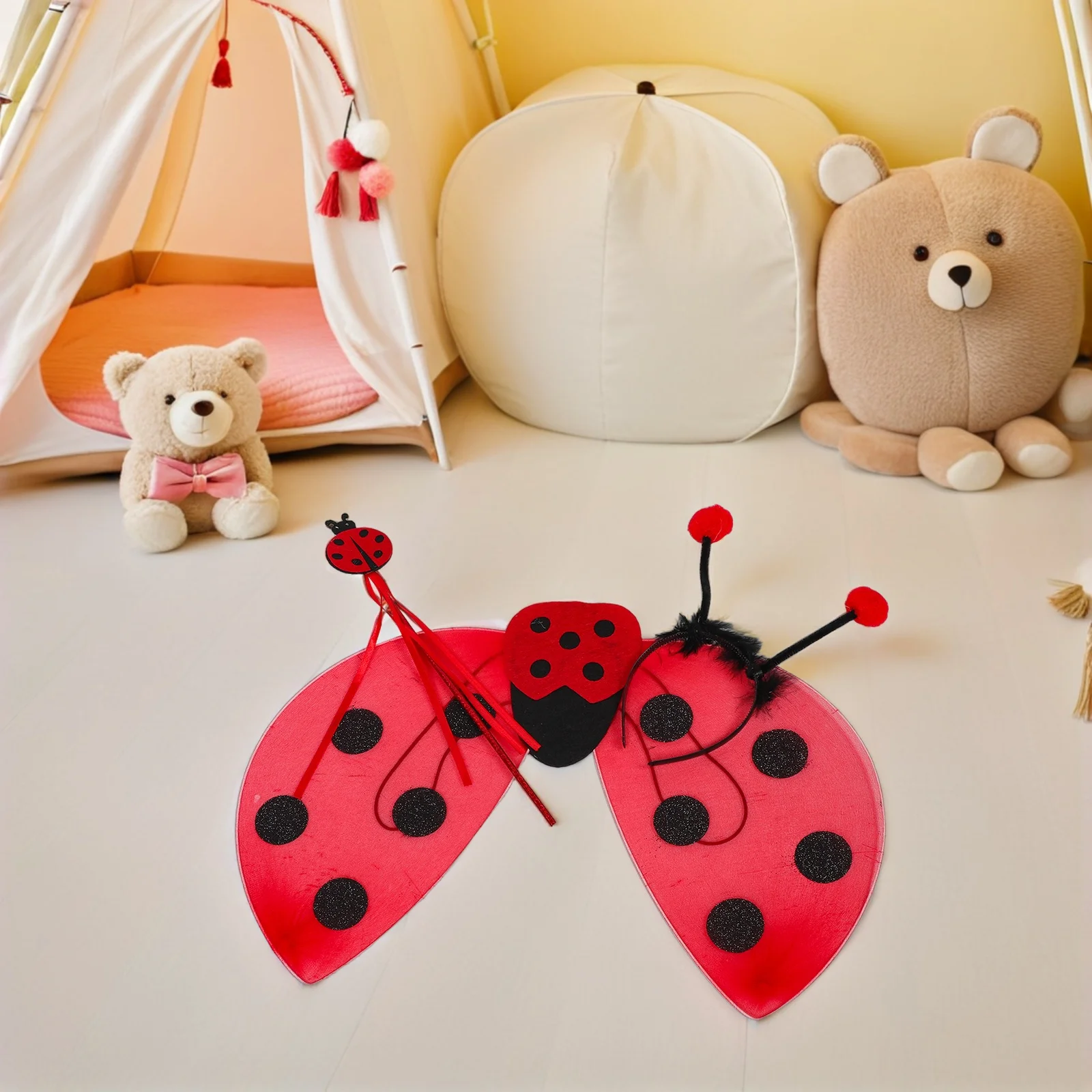 1 set 1 Set Ladybug Costume Set Red Insect Wings Fairy Wand Antenna Headband Dress Up Accessories For Halloween Carnival
1 set 1 Set Ladybug Costume Set Red Insect Wings Fairy Wand Antenna Headband Dress Up Accessories For Halloween Carnival