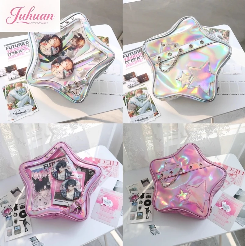 Japan Sweet Cute Women‘s Crossbady Bags Transparent Star Ita Bag Original Mochila Daily Using Backpack Popular School Mochilas 
Japan Sweet Cute Women‘s Crossbady Bags Transparent Star Ita Bag Original Mochila Daily Using Backpack Popular School Mochilas