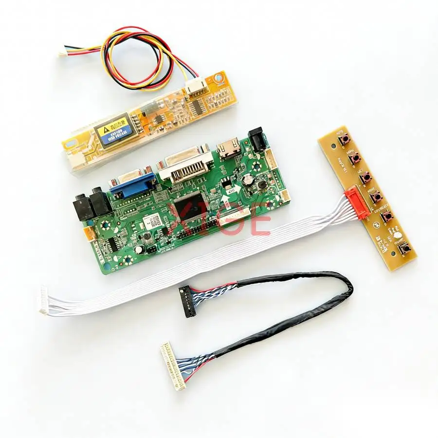 Screen Drive Controller Board Fit LP150X09 LP150X08 LP150X05 LP150X06 1-CCFL 1024x768 30 Pins LVDS 1024*768 VGA DVI HDMI Kit DIY
Screen Drive Controller Board Fit LP150X09 LP150X08 LP150X05 LP150X06 1-CCFL 1024x768 30 Pins LVDS 1024*768 VGA DVI HDMI Kit DIY