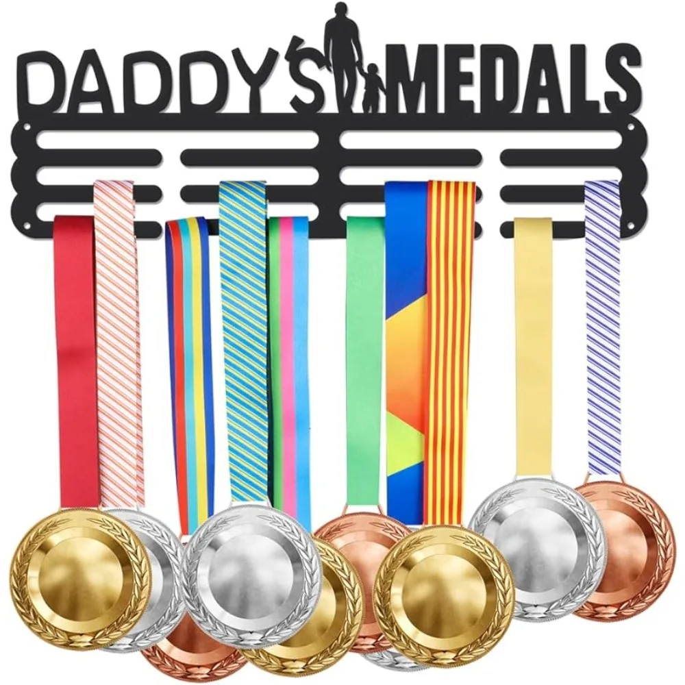 Daddy's Medal Hanger Display Holder Sport Iron Hook Running Basketball Rack Soccer Softball Holder Frame Medal Hanger Awards
Daddy's Medal Hanger Display Holder Sport Iron Hook Running Basketball Rack Soccer Softball Holder Frame Medal Hanger Awards