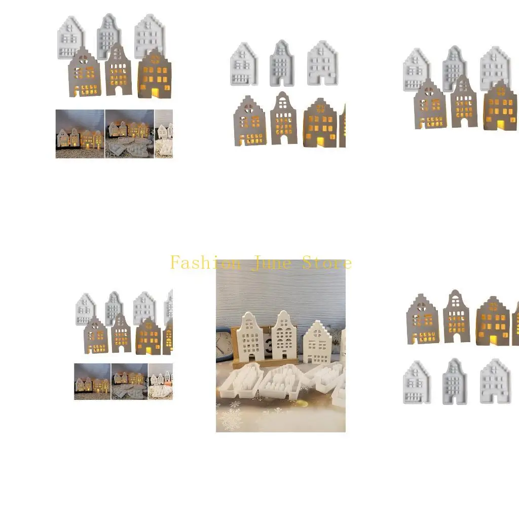 N5KA Set of 4 House Silicone Molds Resin Crafting Tool Silicone Ornament Mold
N5KA Set of 4 House Silicone Molds Resin Crafting Tool Silicone Ornament Mold