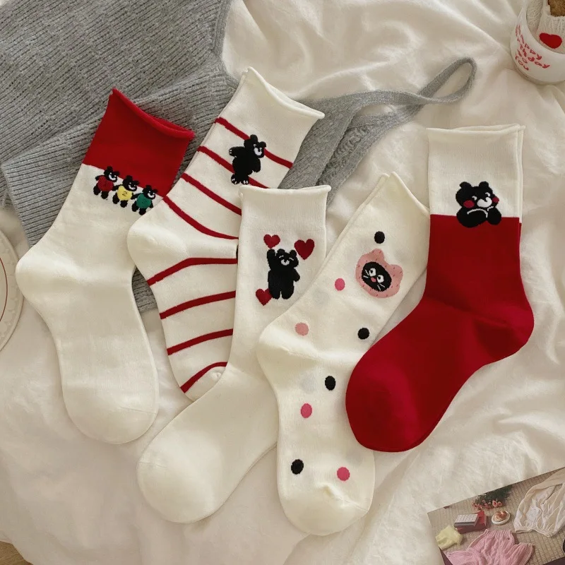 New Cartoon Black Bear Print Mid Tube Socks Women's Cute Kawaii Crew Socks Casual Cotton Socks Spring Autumn
New Cartoon Black Bear Print Mid Tube Socks Women's Cute Kawaii Crew Socks Casual Cotton Socks Spring Autumn
