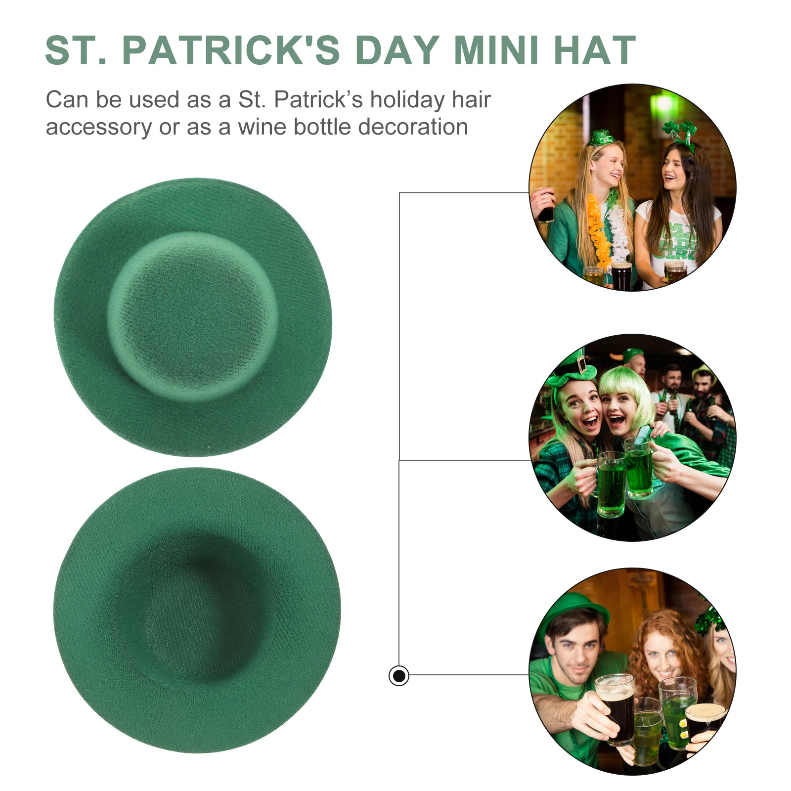 10pcs Mini Hats Green Hair Decoration Durable Practical St Patrick Accessory Lightweight Bright Colors Costume
10pcs Mini Hats Green Hair Decoration Durable Practical St Patrick Accessory Lightweight Bright Colors Costume