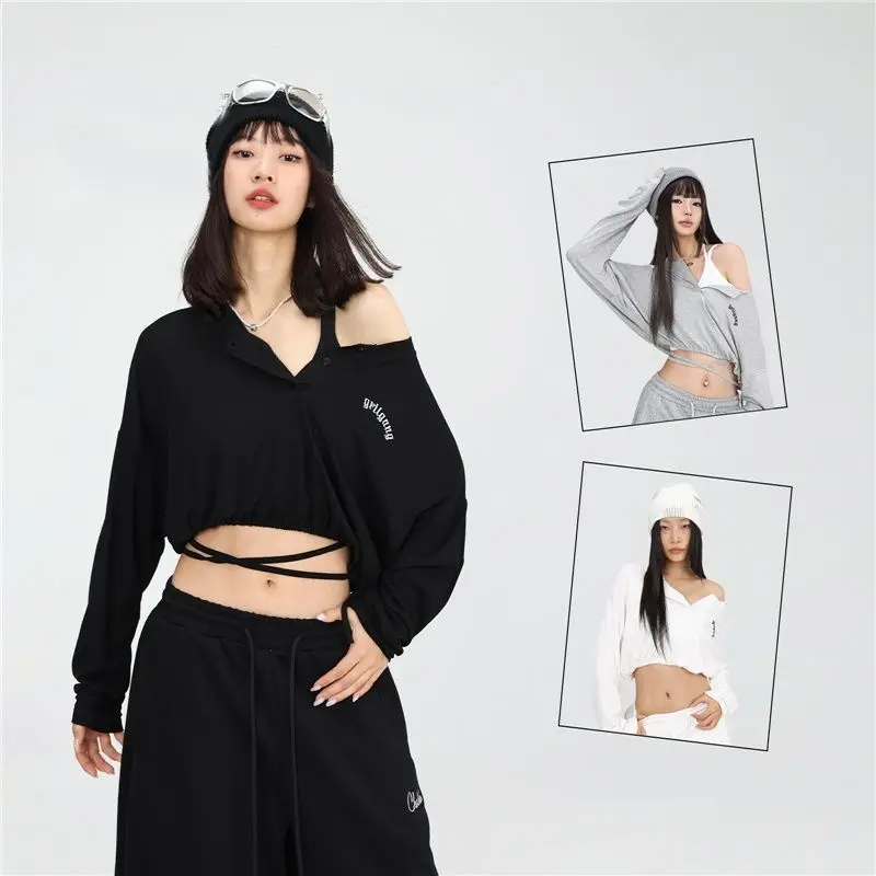 2026 New Women's Cropped Long Sleeve Tops Soft Breathable Loose Cover Up Street Dance Kpop Trendy Casual Slim Blouse
2026 New Women's Cropped Long Sleeve Tops Soft Breathable Loose Cover Up Street Dance Kpop Trendy Casual Slim Blouse