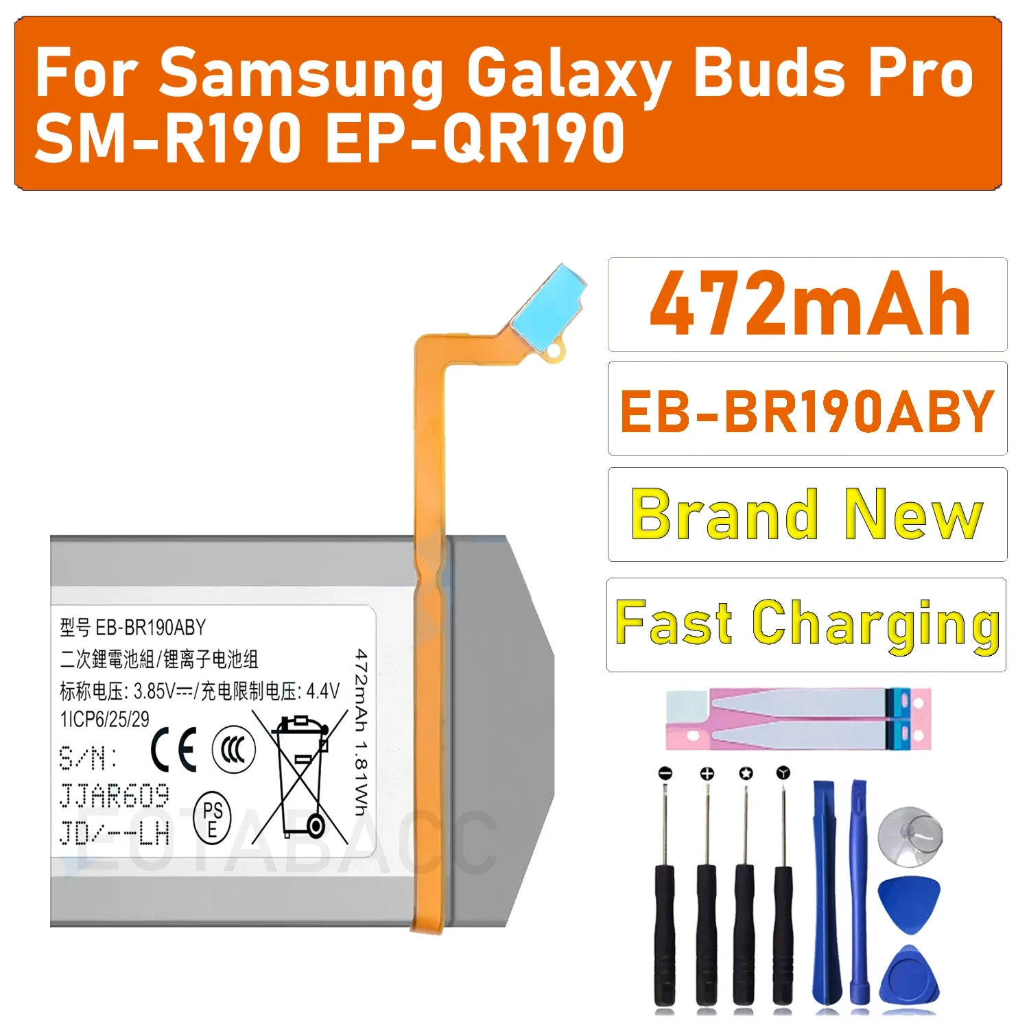 2025 years Replacement Battery EB-BR190ABU for Samsung Galaxy Watch Bude Pro Hight Capacity Batteries +Tools
2025 years Replacement Battery EB-BR190ABU for Samsung Galaxy Watch Bude Pro Hight Capacity Batteries +Tools