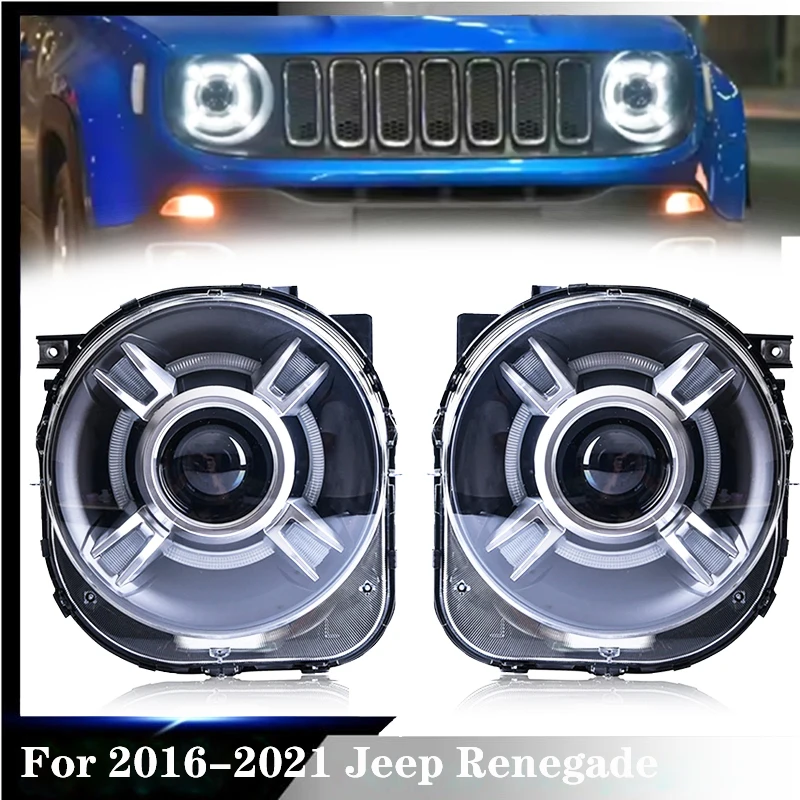 Car Front Lamps for Jeep Renegade 2016-2021 Auto LED Headlights Assembly Upgrade Bifocal Lens Sun Style New Design Accessories
Car Front Lamps for Jeep Renegade 2016-2021 Auto LED Headlights Assembly Upgrade Bifocal Lens Sun Style New Design Accessories