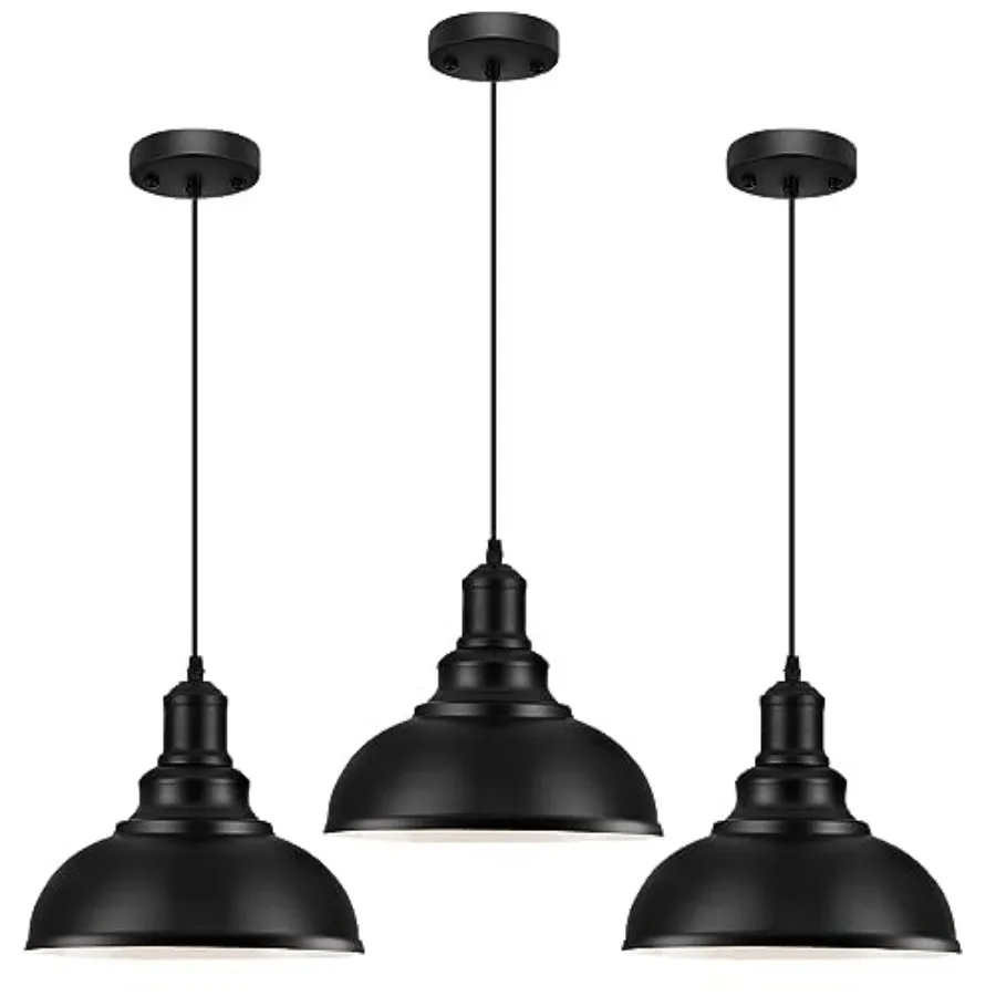 3PCS Pendant Lighting Vintage Industrial Fixtures Black Metal Chandelier Lights Ceiling Lamp for Kitchen Home Island Dining Roo
3PCS Pendant Lighting Vintage Industrial Fixtures Black Metal Chandelier Lights Ceiling Lamp for Kitchen Home Island Dining Roo