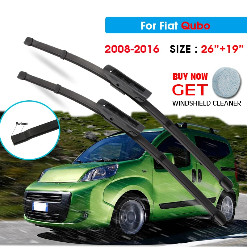 Car Wiper Blade For Fiat Qubo 26"+19" 2008-2016 Auto Windscreen Windshield Wipers Blades Window Wash Fit U Hook Arms
Car Wiper Blade For Fiat Qubo 26"+19" 2008-2016 Auto Windscreen Windshield Wipers Blades Window Wash Fit U Hook Arms
