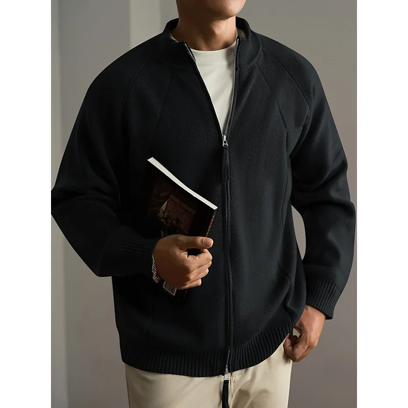 2026 Splicing Knitted Wool Modal Cardigan Sweater Men's Jacket Autumn and Winter New Thermal Stand-up Collar Zipper Top Men
2026 Splicing Knitted Wool Modal Cardigan Sweater Men's Jacket Autumn and Winter New Thermal Stand-up Collar Zipper Top Men