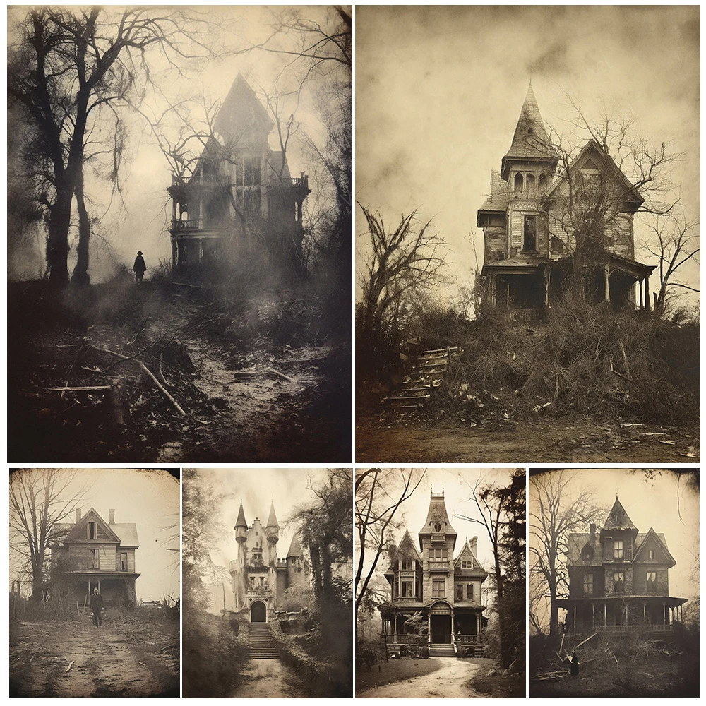 Dilapidated Scary Haunted House Vintage Photography Wall Art Canvas Painting Abandoned Horror House Art Poster Print Home Decor
Dilapidated Scary Haunted House Vintage Photography Wall Art Canvas Painting Abandoned Horror House Art Poster Print Home Decor
