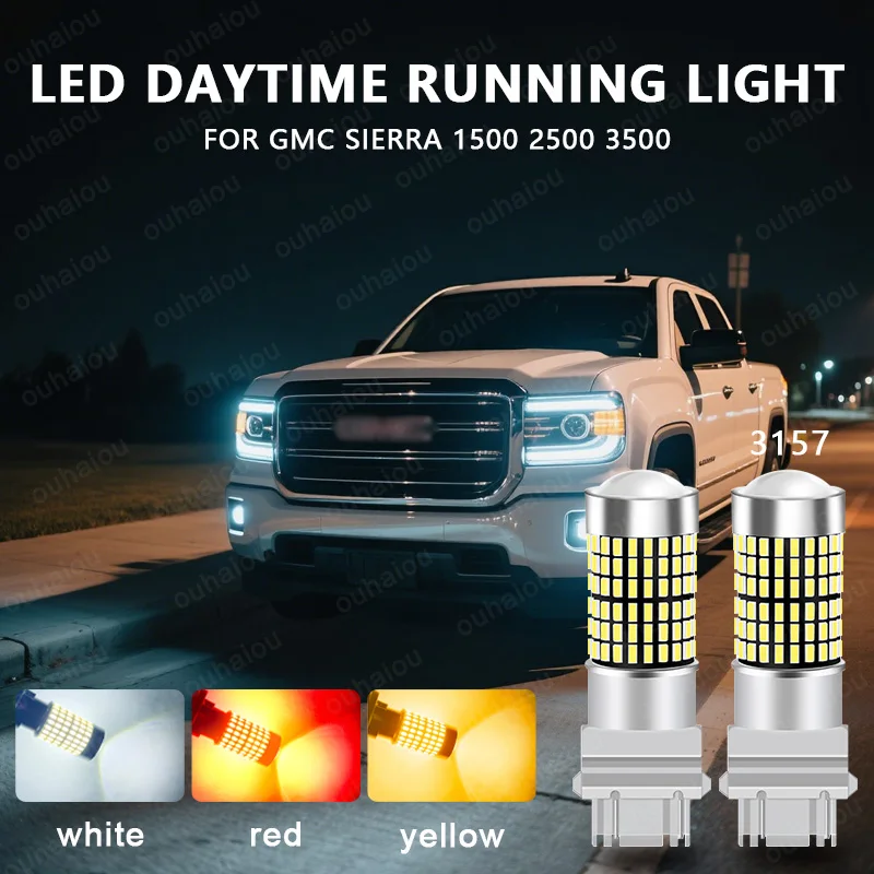 For Chevrolet For GMC Sierra 1500 2500 3500 HD 2pcs LED Daytime Running Light DRL Bulb Lamp Canbus No Error 3157
For Chevrolet For GMC Sierra 1500 2500 3500 HD 2pcs LED Daytime Running Light DRL Bulb Lamp Canbus No Error 3157 