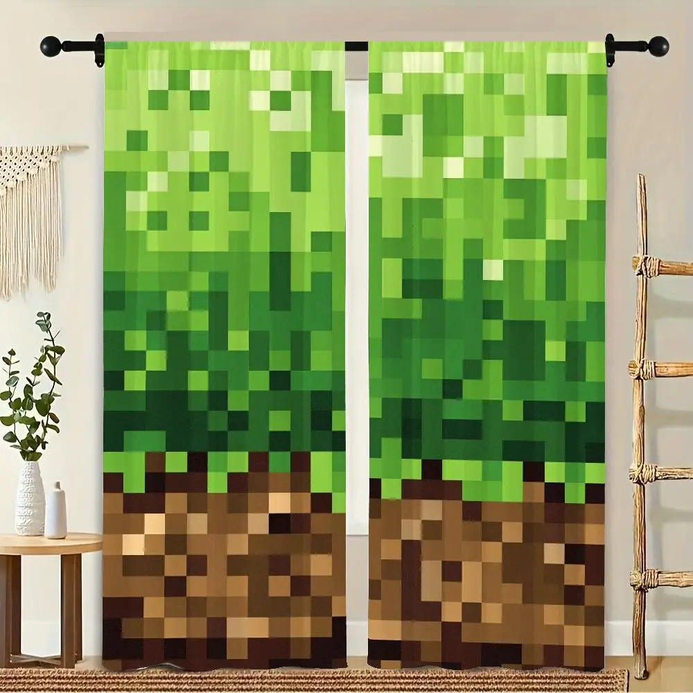 2Pcs Curtain Pixelated Video Game Style Landscape Window Drapes For Bedroom Living Room Decoration Window Treatment.
2Pcs Curtain Pixelated Video Game Style Landscape Window Drapes For Bedroom Living Room Decoration Window Treatment.