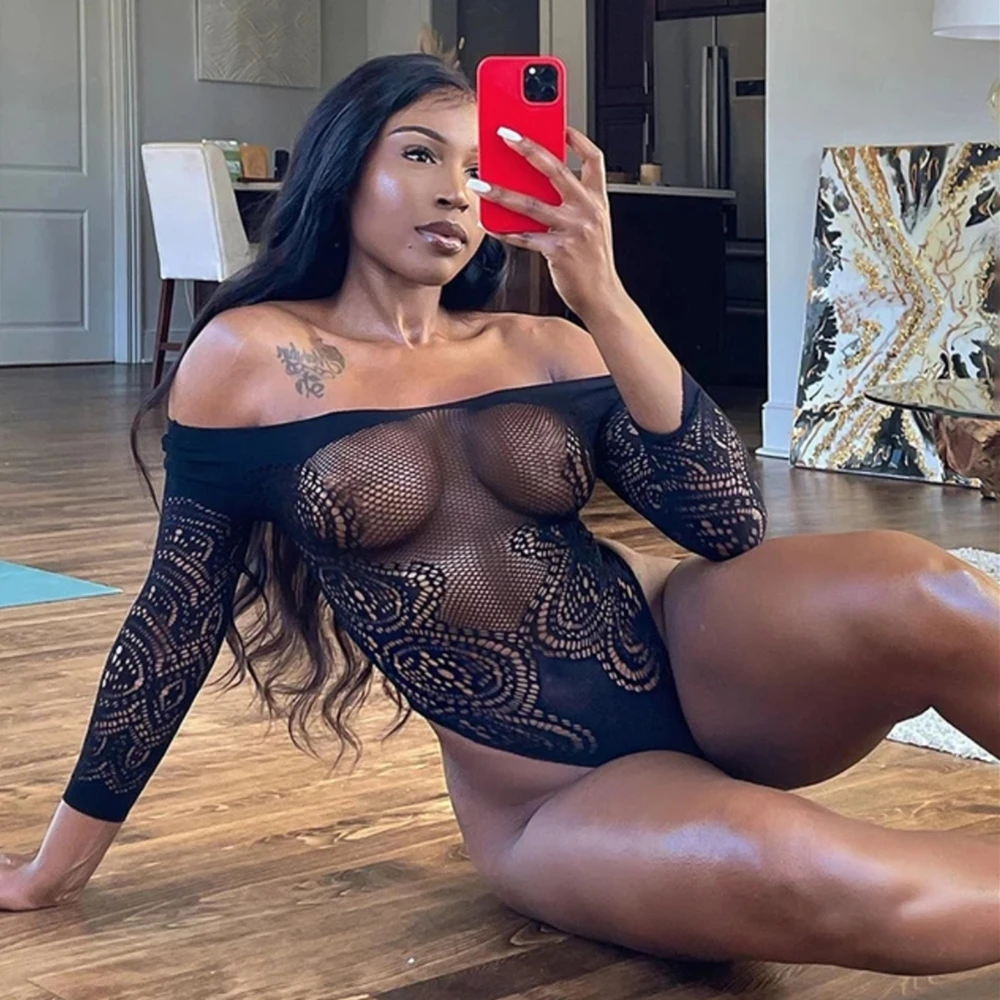 New Hot Women Sleepwear Sexy Mesh Perspective Temptation Body Suit Clothes Ladies Erotic Fishing Net Hollow See Through Jumpsuit
New Hot Women Sleepwear Sexy Mesh Perspective Temptation Body Suit Clothes Ladies Erotic Fishing Net Hollow See Through Jumpsuit