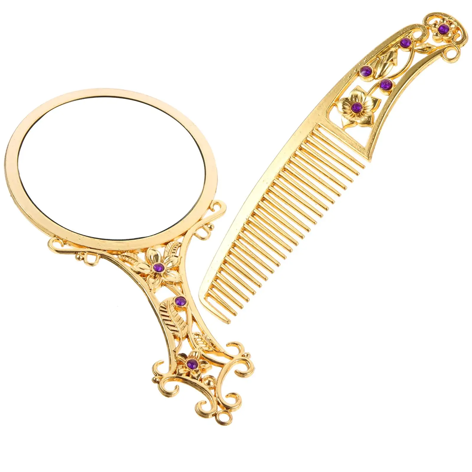 Comb Set Portable Vanity Mirror Retro Handheld Hairbrush Alloy Makeup Mini Vintage
Comb Set Portable Vanity Mirror Retro Handheld Hairbrush Alloy Makeup Mini Vintage