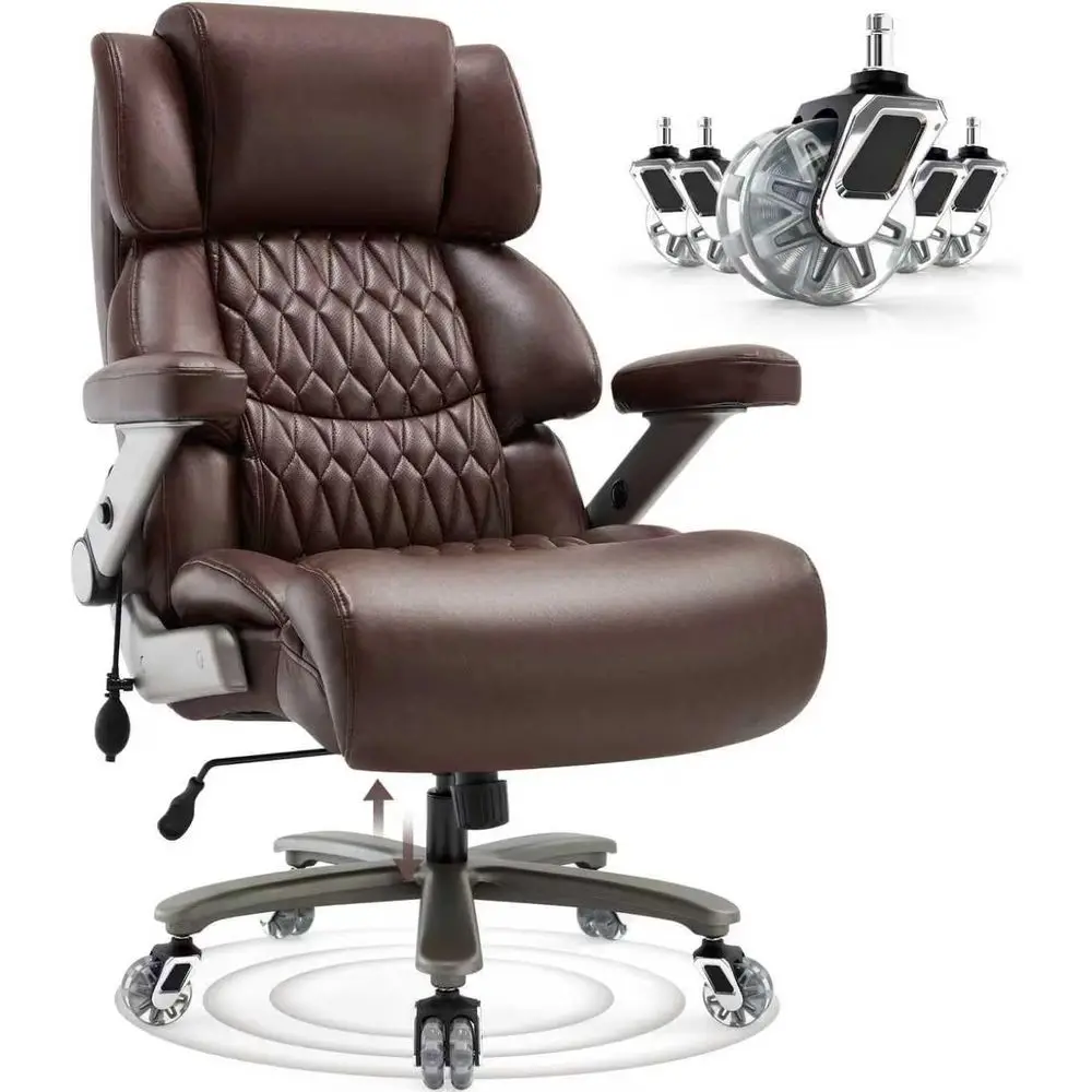 Large High-Back Ergonomic Office Chair for 700lbs, 3D Adjustable Arms, Lumbar Support, Wide Seat, Metal Base, Quiet Wheels
Large High-Back Ergonomic Office Chair for 700lbs, 3D Adjustable Arms, Lumbar Support, Wide Seat, Metal Base, Quiet Wheels